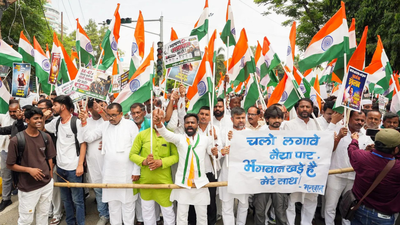 ‘AKs used against students’: RJD leaders march to Raj Bhavan against paper leaks, job crisis | India News