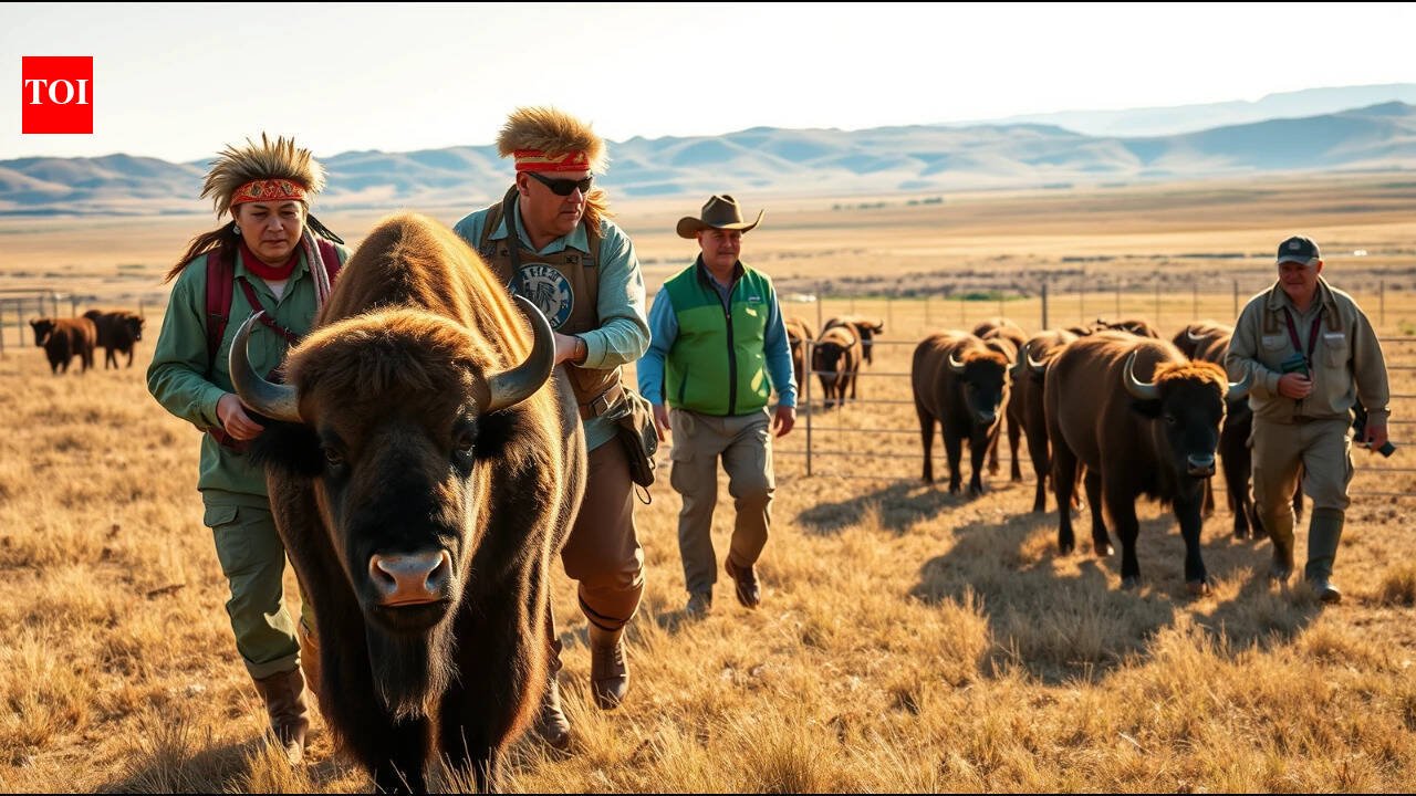 In 1987, Fort Peck tribes returned over 100 bison to 5,800 acres; decades later they stopped hunting their own herd to restore the original cultural purpose | World News