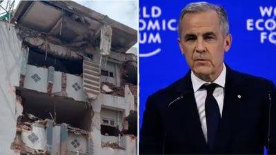 Evening news wrap: Two dead after building collapses in Hyderabad; Canada suspends trade talks with US, and more | India News