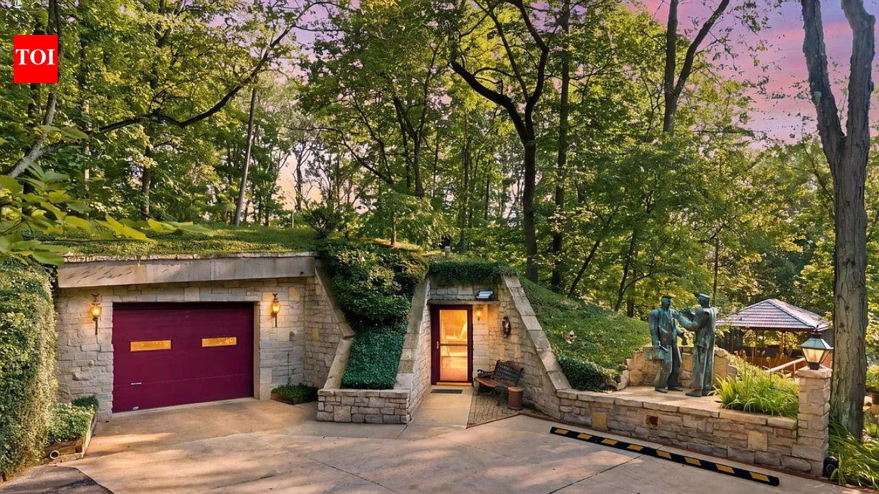 This Ohio home built entirely underground hits the market for $850,000 with a grass-covered roof that the owners literally have to mow | World News