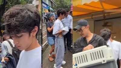 Aamir Khan, Kiran Rao look stressed, son Azad Rao cries while they are spotted outside a pet clinic in Mumbai, sparking concern over their cat’s health