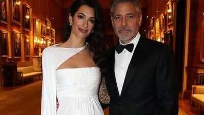 George Clooney and Amal Clooney make a rare appearance with their twins in Italy at a fundraising event |