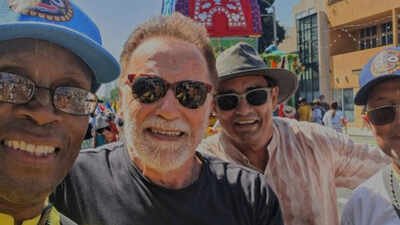 Arnold Schwarzenegger’s selfie from Jagannath Ratha Yatra in Los Angeles goes viral – PIC |