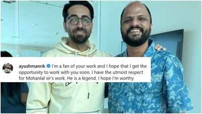 Ayushmann Khurrana praises Mohanlal; says, ‘He is a legend’; Jude Anthany Joseph clarifies ‘Secondary artist’ remark | Malayalam Movie News