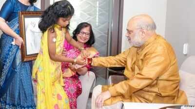 ‘Free insulin for life’: Amit Shah celebrates Rakshabandhan with girls diagnosed with diabetes | India News
