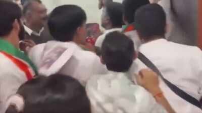 ‘Gungi gudiya’ row: NCP workers barge into Maharashtra Congress office over remark on deputy CM Sunetra Pawar — watch | India News