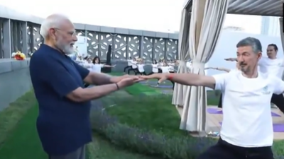 Watch: PM Modi takes part in yoga session during Uzbekistan visit | India News