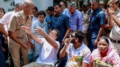 Rahul Gandhi dharna: Police register FIR on protester’s pellet injury complaint, says report | India News