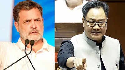 Rijiju, Rahul trade barbs over women’s quota bill rollout | India News
