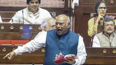 Rijiju raises point of order, Kharge hits back at minister | India News