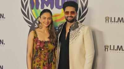 ‘Ramayana’ star Rakul Preet Singh looks regal in Rs 75,000 mustard floral anarkali as she attends event with Jackky Bhagnani |