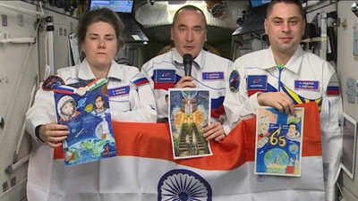 3 Russian cosmonauts wave tricolour from Int’l Space Station to wish India on its 80th I-Day; recall decades-old Delhi-Moscow friendship | India News