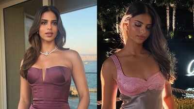 Suhana Khan stuns in a silk satin midi dress worth Rs 6 lakh at an event, but someone else steals the show, find out – PICS inside | Hindi Movie News