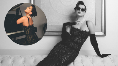 Tara Sutaria channels her inner Rita Hayworth and Lauren Bacall, serves Hollywood noir in Rs 44,000 black lace gown for ‘Toxic’ promotions with pearls worth Rs 7.42 lakh