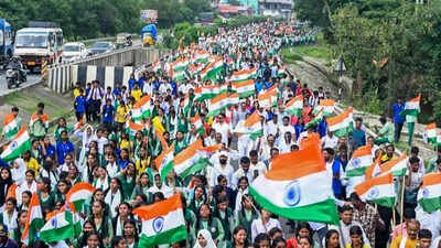 Independence Day: Tiranga Yatra: Patriotic marches held across UP, Haryana ahead of Independence Day | India News
