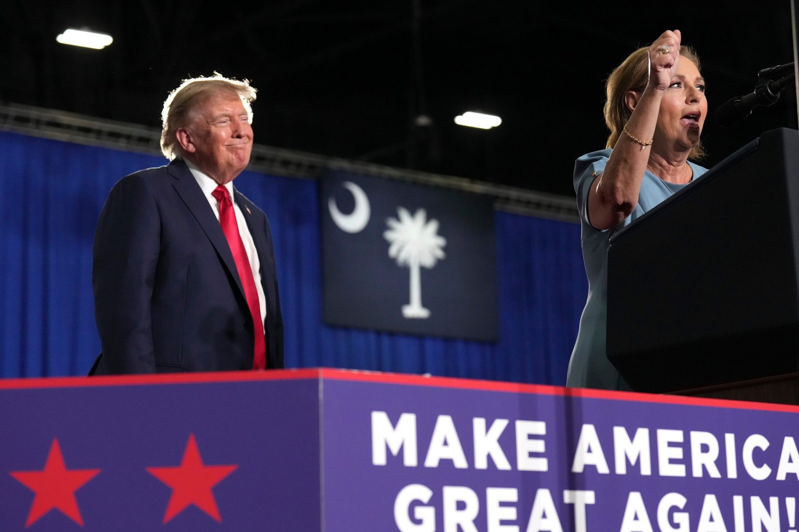 ‘I’m on the ballot’: Trump lends a hand to struggling Darline Graham