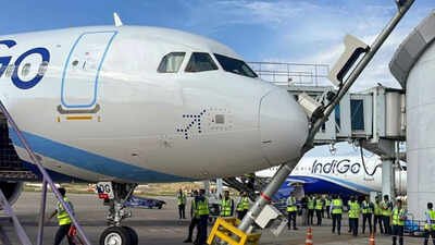 IndiGo aircraft hits parking stand pole at Srinagar airport | India News