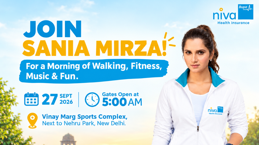 Tennis icon Sania Mirza to lead Niva Bupa’s ‘Walk for Healthy Cities’ on September 27 | India News
