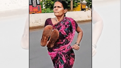 Barefoot mom in sari runs 3km to win Rs 5k for kids’ education | India News
