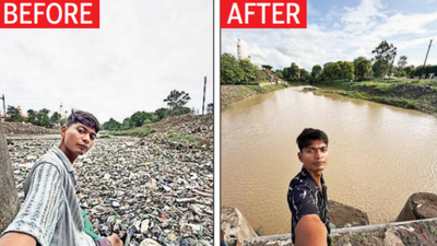 With bare hands, lone warrior cleans up dumpyard of a river | India News