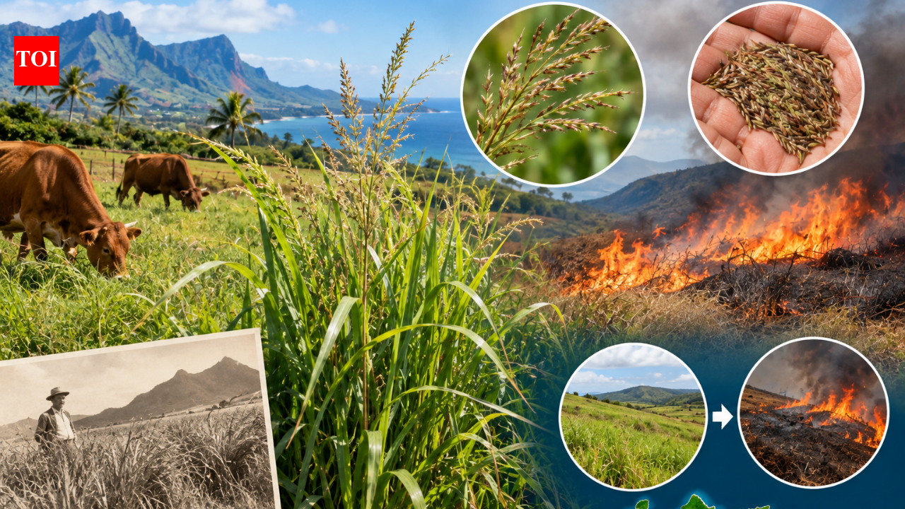 In 1883, Hawaii successfully introduced African Guinea grass for livestock feed; 143 years later, the 9-foot invasive grass can produce 9,000 seeds per plant and has a 0.89 fire-risk score