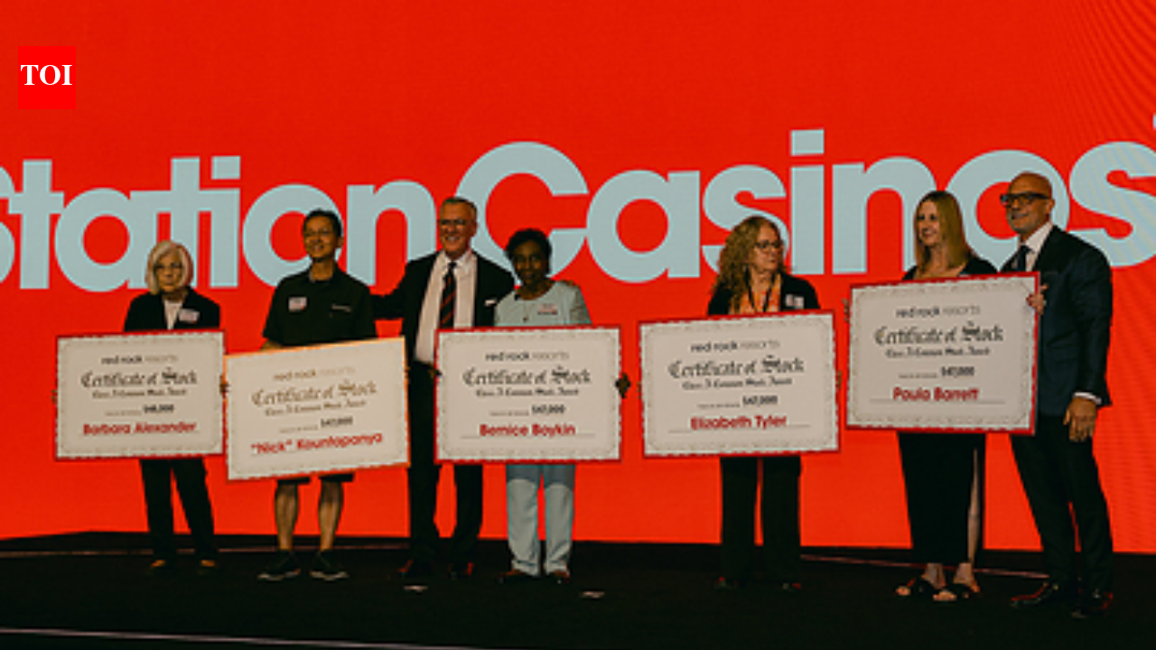 Las Vegas company surprises nearly 10,000 workers with more than $70 million in stock; each gets $1,000 for every year they have worked there