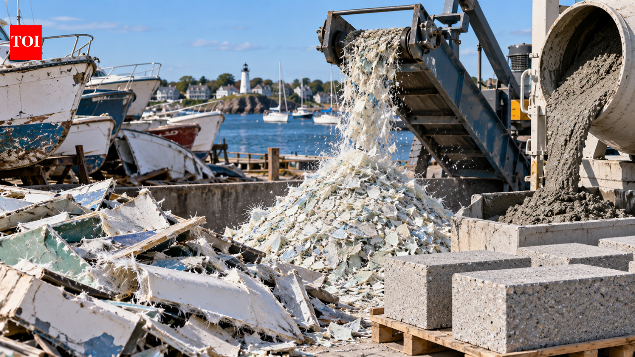 Rhode Island pilot recycled 80 short tons of fibreglass from old boats using a $105,000 NOAA grant, turning shredded hulls into cement material | World News