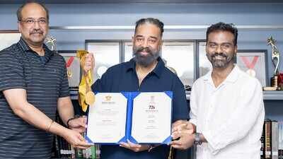 Kamal Haasan congratulates ‘Amaran’ director Rajkumar Periasamy on National Award win as fans urge them to collaborate: ‘Happy & proud of you’ |