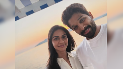 ‘Raaka’ star Allu Arjun wishes wife Sneha Reddy on her birthday with romantic sunset selfie, writes ‘happy birthday cutie’ amid scenic getaway | Telugu Movie News