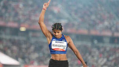 Asian Games: Ancy Sojan misses long jump gold by 2cm, Shaili Singh loses bronze on final attempt | Asian Games 2026 News