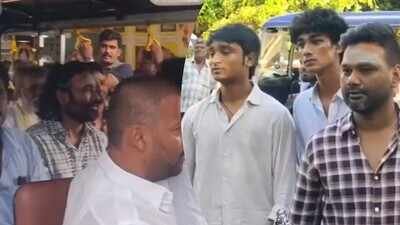 Dhanush seeks blessings at Palani temple with sons and family after ‘D56’ pooja ceremony in Sivaganga, actor takes steps to hill shrine at 6 am |