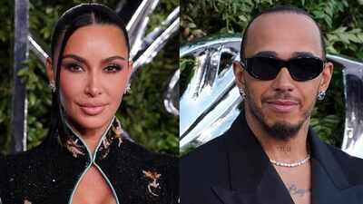 Kim Kardashian and Lewis Hamilton share a kiss at George Lucas’ museum opening night – WATCH |