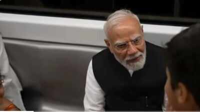 Watch: PM Modi takes metro ride to Delhi’s SRCC, interacts with students | India News