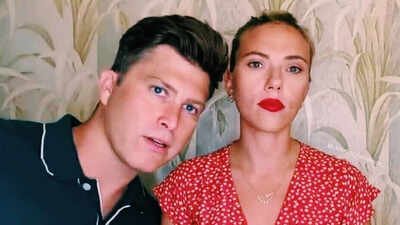 Scarlett Johansson and Colin Jost’s first red carpet walk in a year: Couple stuns in grey at ‘Paper Tiger’ premiere | English Movie News