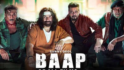 Sunny Deol, Mithun Chakraborty, Sanjay Dutt and Jackie Shroff come together for peppy dance track from ‘Baap’ featuring action-packed moments – Reports | Hindi Movie News