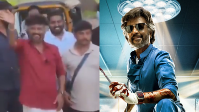 Superstar Rajinikanth arrives at ‘Dharmam’ shoot in an auto-rickshaw; fans cheer ‘Thalaiva’ |