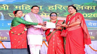 Uttarakhand CM Dhami attends Gorkhali Women’s Hartalika Teej Festival in Dehradun | India News