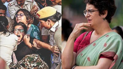 ‘Police whose job is to provide security is making women feel threatened’: Priyanka Gandhi on Jantar Mantar incident | India News