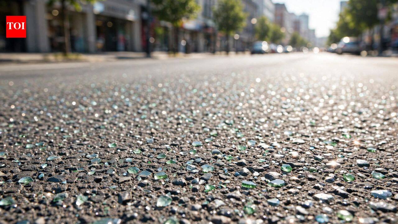 Baltimore turned waste glass into road surfaces on at least 17 streets; the crushed glass made the pavement sparkle under sunlight and streetlights | World News