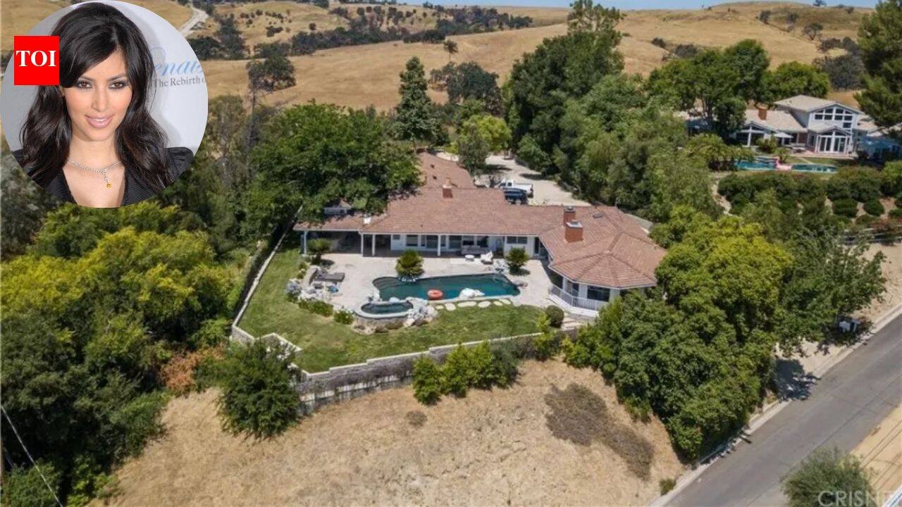 Kim Kardashian once owned a 1.5-acre Hidden Hills ranch split by a road, with a four-stall horse stable on the other side |