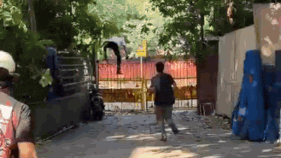 Watch: Team CJP climb barricades to ‘reclaim’ Jantar Mantar after protest ban | India News
