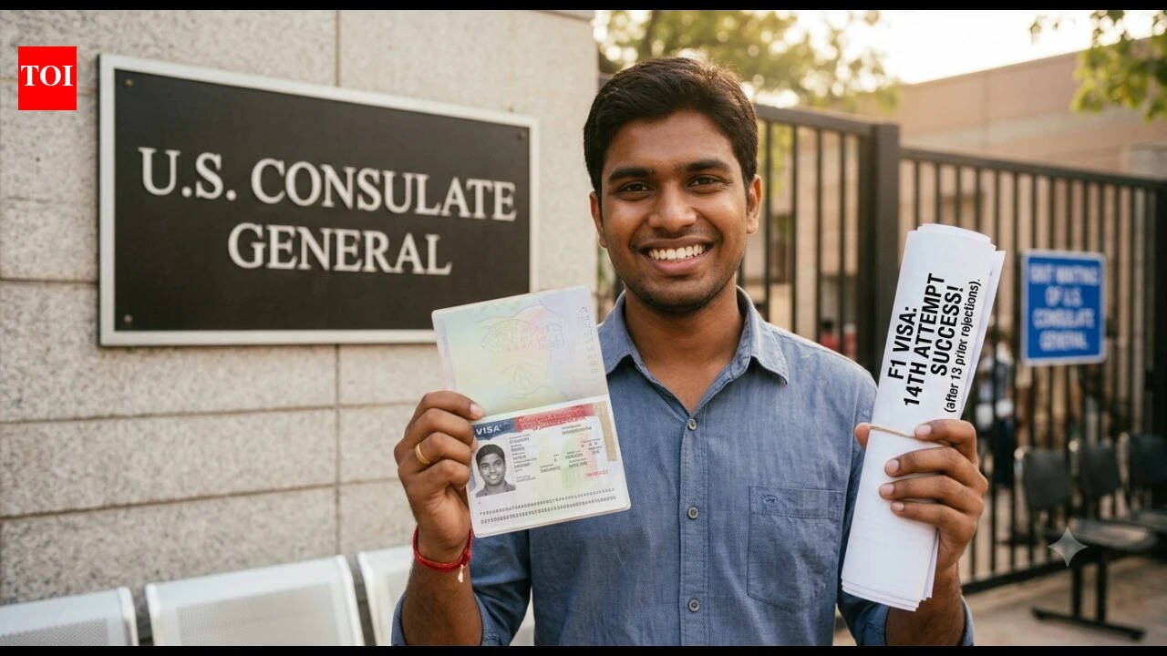 Indian man travels across consulates for F1 visa interviews, gets visa after 13 rejections. In his 14th interview, he was asked to plan a 20-storey residential building