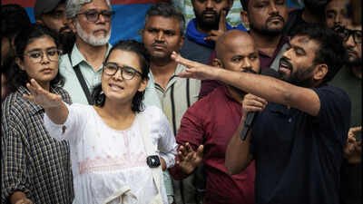‘Stop it; get lost’: Chaos erupts at CJP’s Abhijeet Dipke, Neha Bora’s joint presser – video | India News