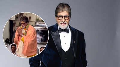 Amitabh Bachchan’s 84th birthday: Crowds cheer outside Jalsa in Mumbai as the actor steps out to thank fans for their wishes – Watch | Hindi Movie News