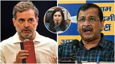 Bjp: ‘Competition of anarchy’: BJP hits out at Rahul Gandhi, Arvind Kejriwal amid CEC protest row | India News