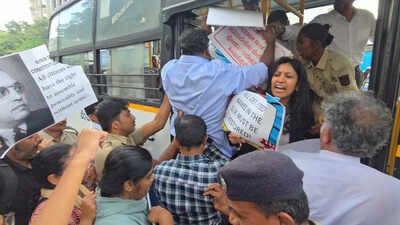 Cops detain anti-SIR protesters, assault journalists in Bengaluru | India News