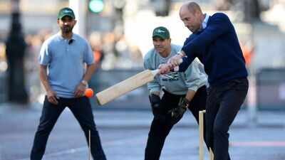 Ajinkya Rahane, Ganguly play tennis-ball cricket with Britain’s Prince WIlliam outside Buckingham Palace | Cricket News