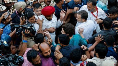 ‘I won’t move’: Angry Priyanka Gandhi ‘holds the ground’ as cops drag her away from protest site – watch | India News