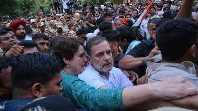 FIR against Rahul, Priyanka Gandhi over ‘assault’ during anti-Gyanesh Kumar protest in Delhi | India News